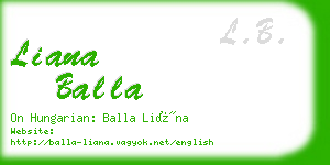 liana balla business card